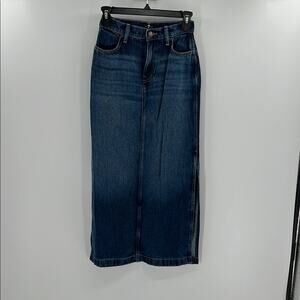 7 for all Mankind Women's Midi Denim Skirt - Wayne - 23 - New with tags